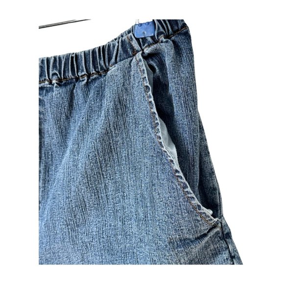 SOLD vintage one hanes place momcore denim shorts ramie cotton blend size large - Picture 6 of 11